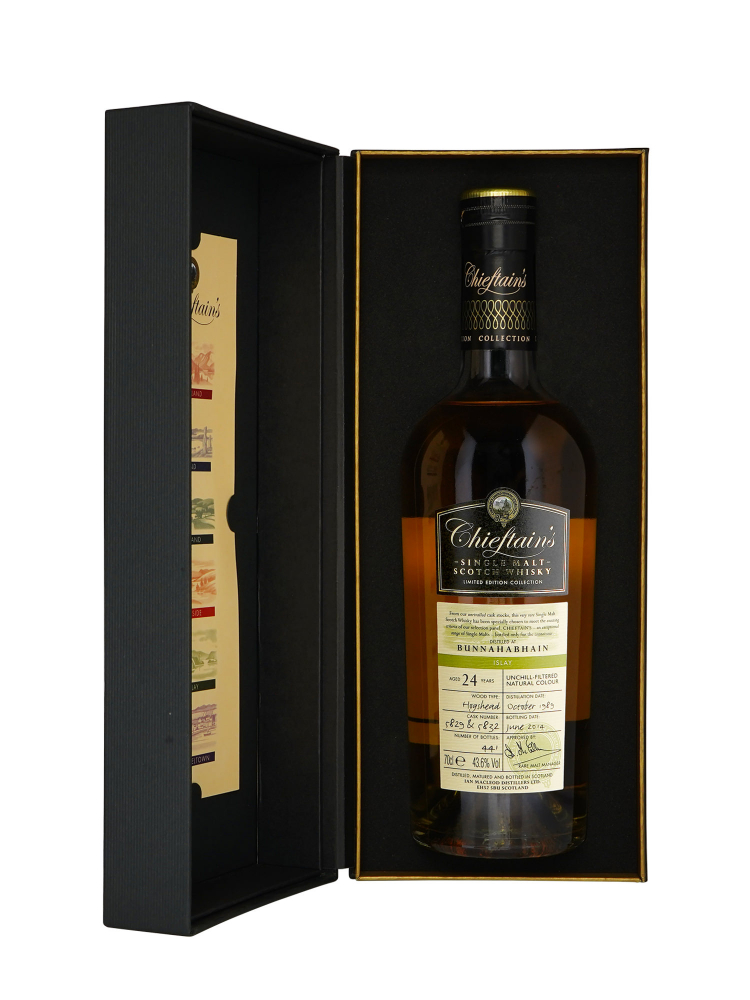 Chieftain Bunnahabhain 1989 24 Yr Old Cask 5829 & 5832 Hosghead Single Malt 700ml w/box - 3bots