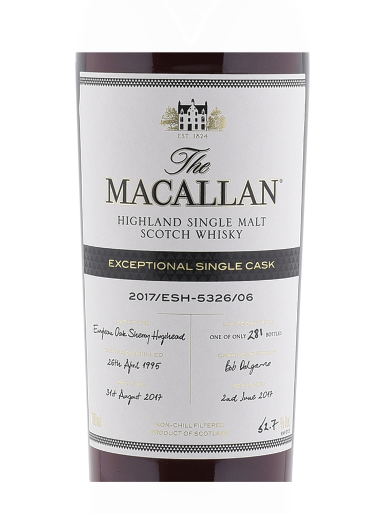 Macallan 1995 Exceptional Cask #5326/06 (Bottled 2017) European Sherry Hogshead 700ml w/box