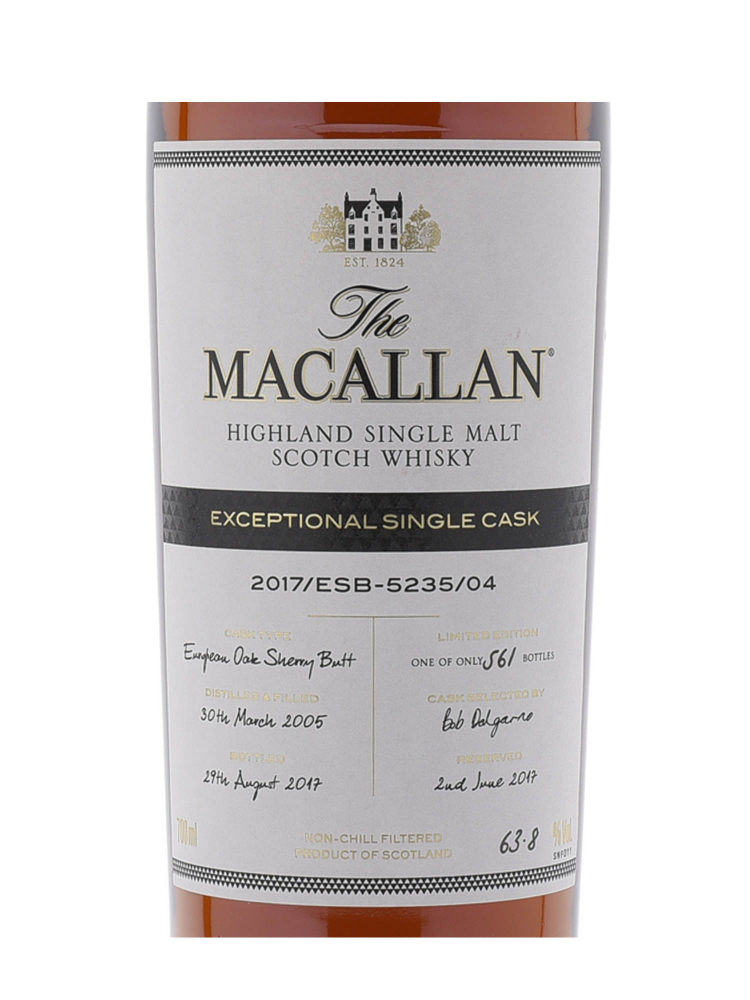 Macallan 2005 Exceptional Cask #5235/04 (Bottled 2017) European Oak Sherry Butt 700ml w/box