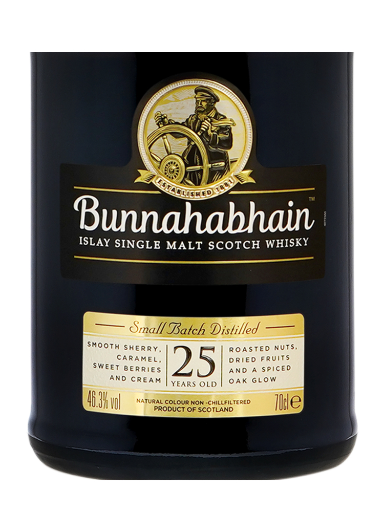 Bunnahabhain 25 Year Old Single Malt 700ml w/box - 3bots