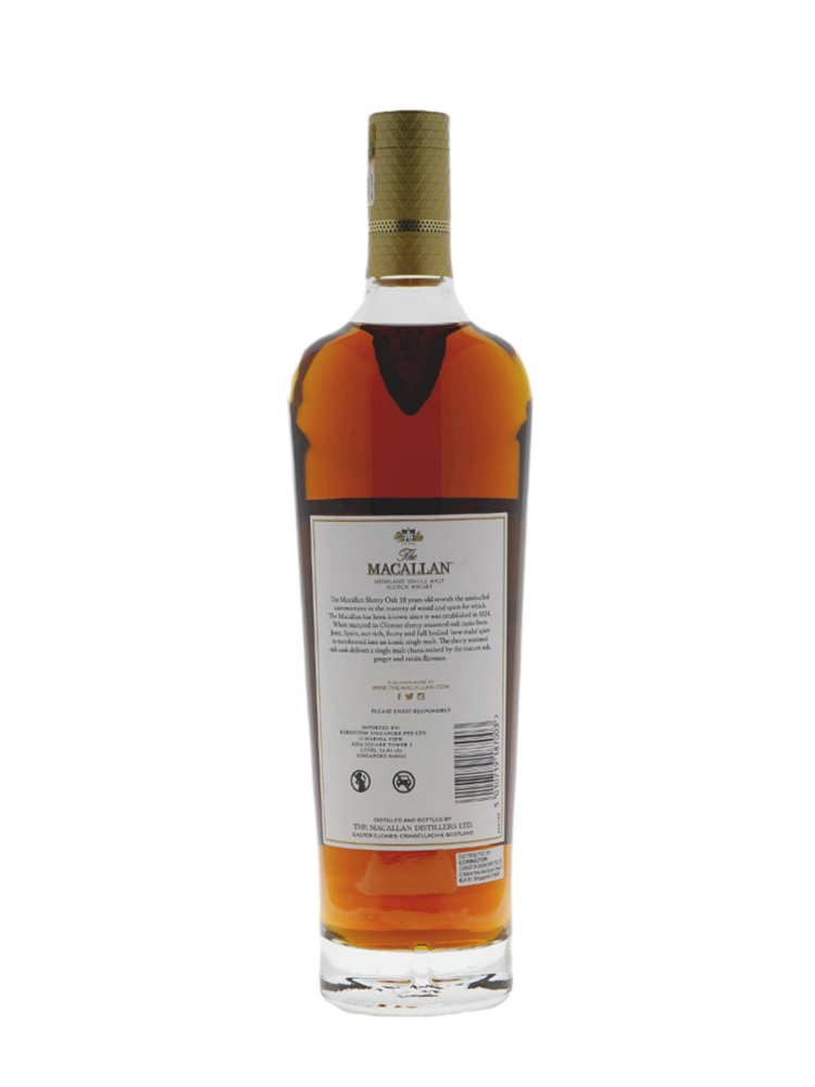 Macallan  18 Year Old Sherry Oak Annual Release 2022 Single Malt 700ml w/box - 6bots