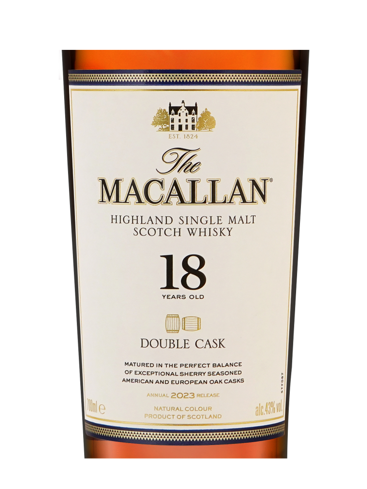 Macallan  18 Year Old Double Cask Annual Release 2023 Single Malt 700ml w/box - 6bots