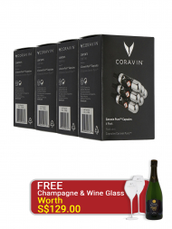 Coravin Capsules  (4 Pack 24 Capsules) w/VF Grande Terrior Brut & 2Glasses