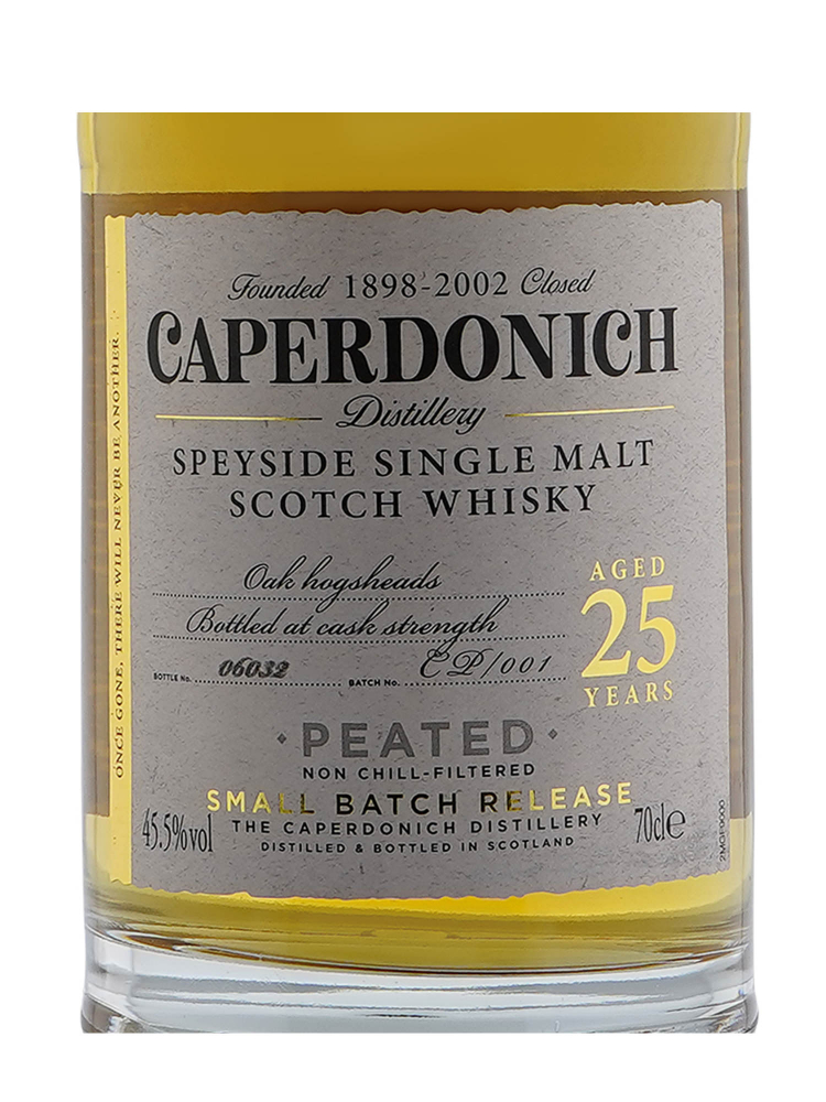 Caperdonich 25 Year Old Batch CP/001 Peated Small Batch Release Single Malt 700ml w/box