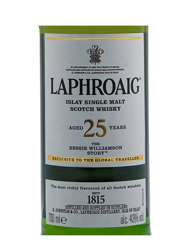 Laphroaig  25 Year Old Bessie Williamson Story (Bottled 2019) Single Malt Whisky 700ml w/box - 3bots