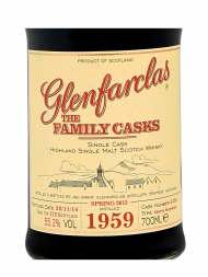 Glenfarclas Family Cask 1959 56 Year Old Cask 3226 SP15 (Bottled 2014) Sherry Hogshead 700ml w/box