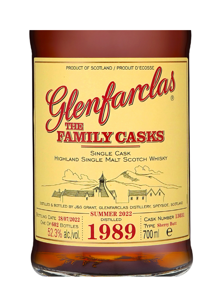 Glenfarclas Family Cask 1989 32 Year Old Cask 13031 S22 (Bottled 2022) Sherry Butt 700ml w/box