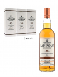 Laphroaig  30 Year Old (Bottled 2016) Single Malt Whisky 700ml w/box - 3bots