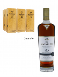 Macallan  25 Year Old Sherry Oak Annual Release 2022 Single Malt 700ml w/wooden box - 6bots