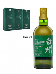 Hakushu  18 Year Old Peated 100th Anniversary Single Malt Whisky 700ml w/box - 3bots