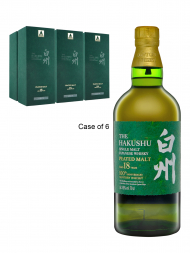 Hakushu  18 Year Old Peated 100th Anniversary Single Malt Whisky 700ml w/box - 6bots