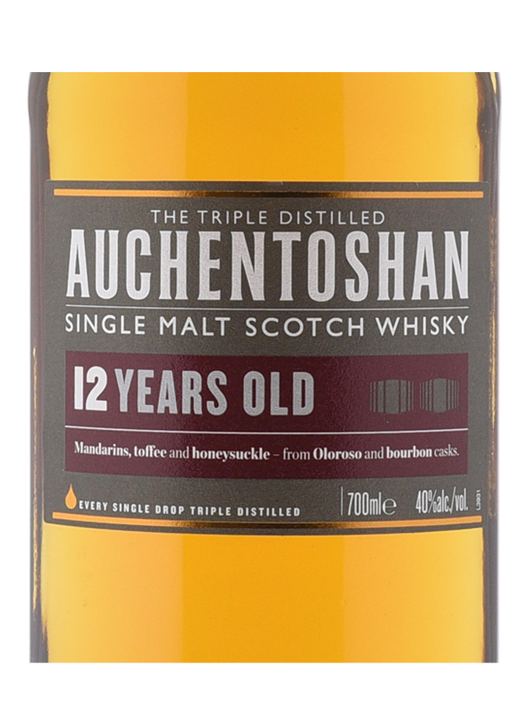 Auchentoshan  12 Year Old Single Malt Whisky 700ml w/box - 3bots