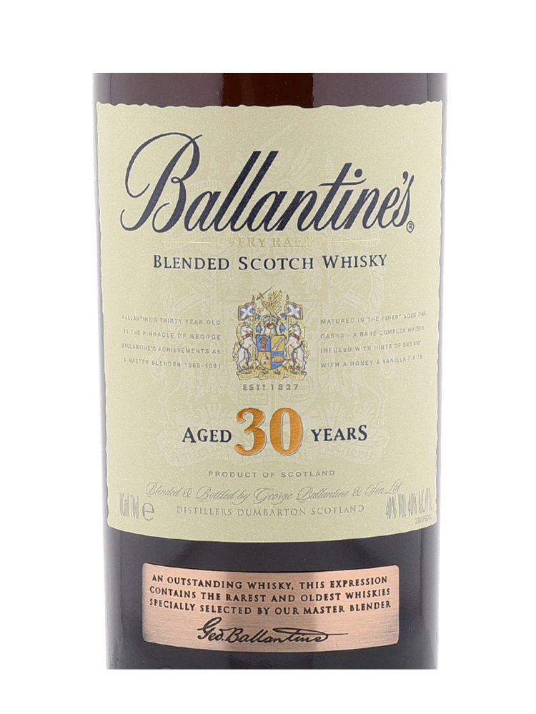 Ballantine's  30 Year Old Blended Whisky 700ml w/box - 3bots